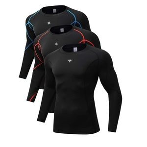 3 Pack Cool Dry Long Sleeve Compression Shirts